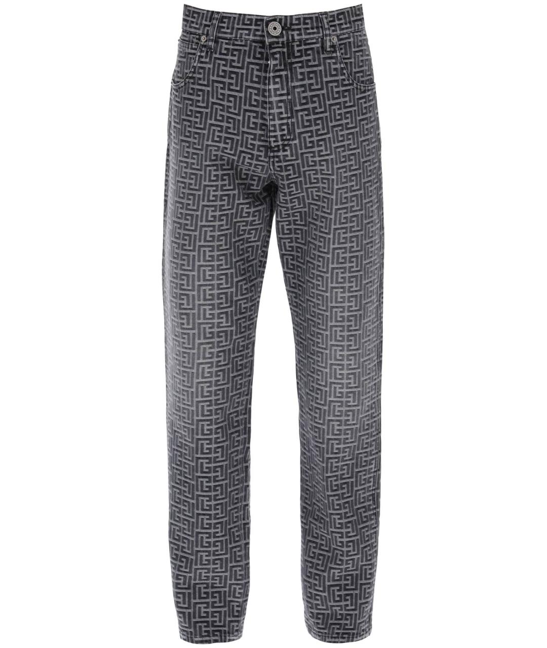 BALMAIN Черные полиэстеровые повседневные брюки, фото 1