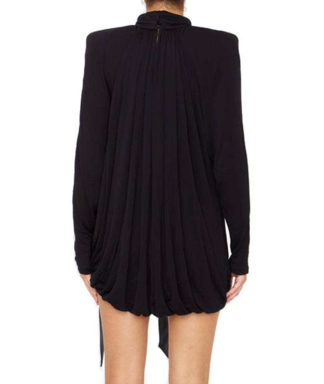 SAINT LAURENT Черное хлопковое коктейльное платье, фото 2