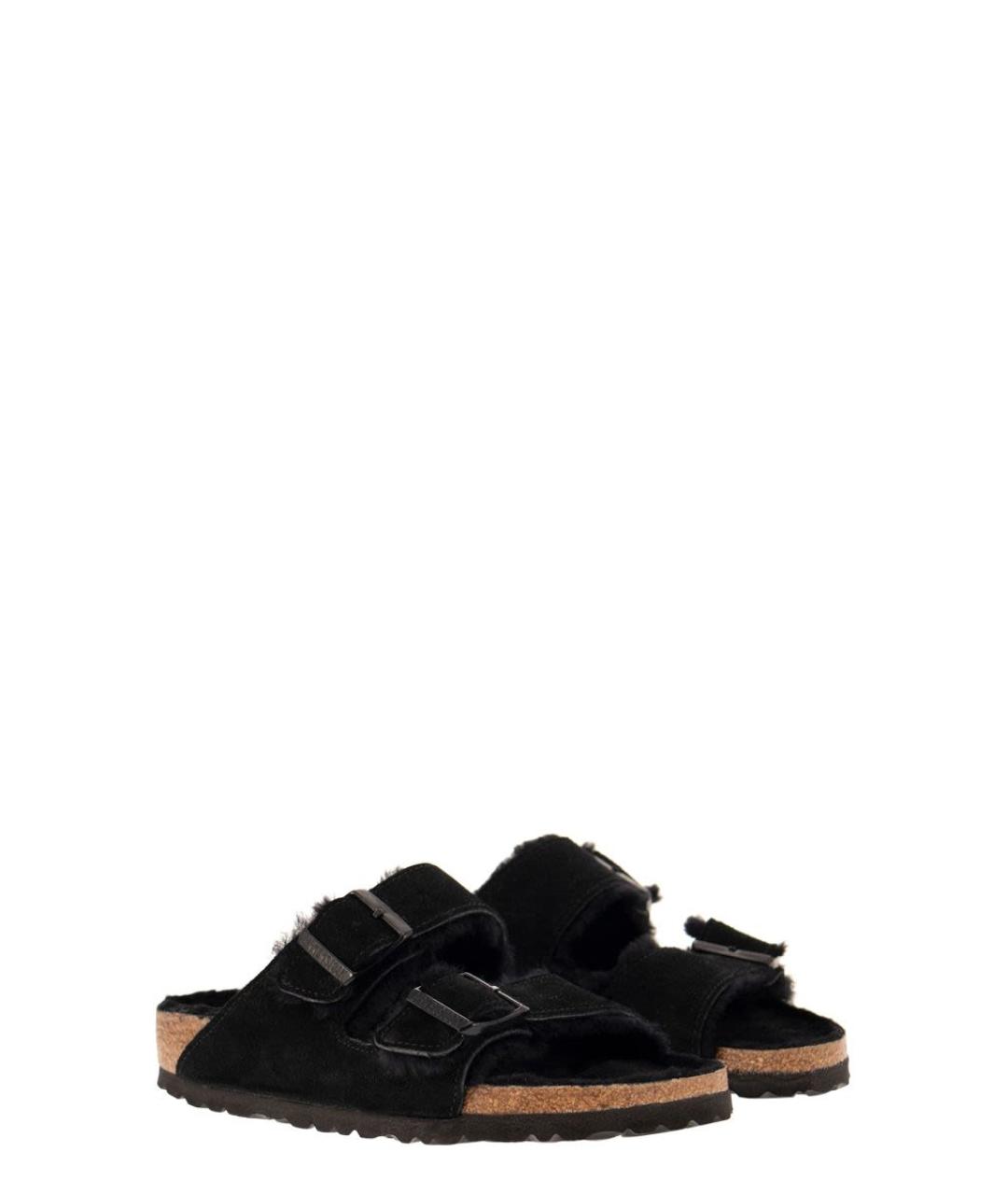 BIRKENSTOCK Черные замшевые сандалии, фото 4