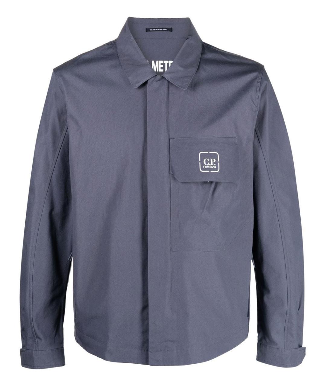 CP COMPANY Синяя хлопковая кэжуал рубашка, фото 1