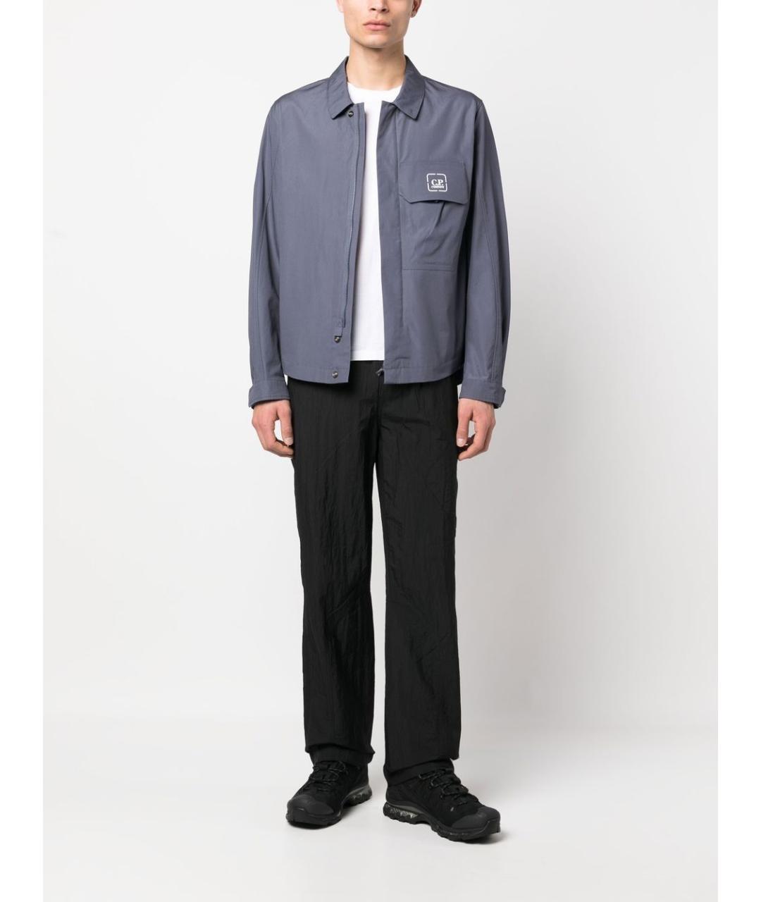 CP COMPANY Синяя хлопковая кэжуал рубашка, фото 2