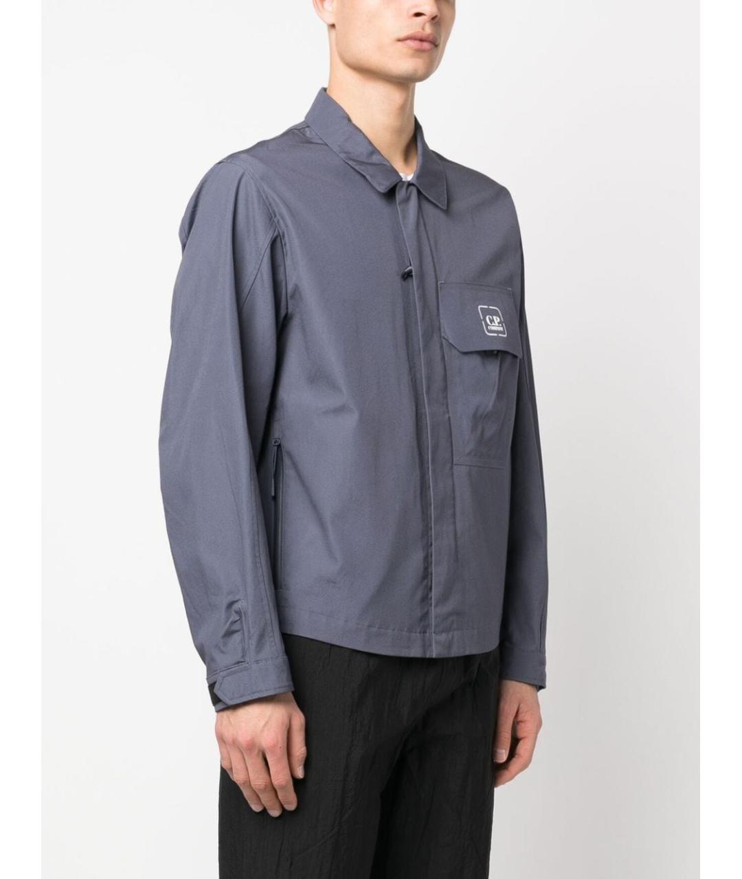 CP COMPANY Синяя хлопковая кэжуал рубашка, фото 3