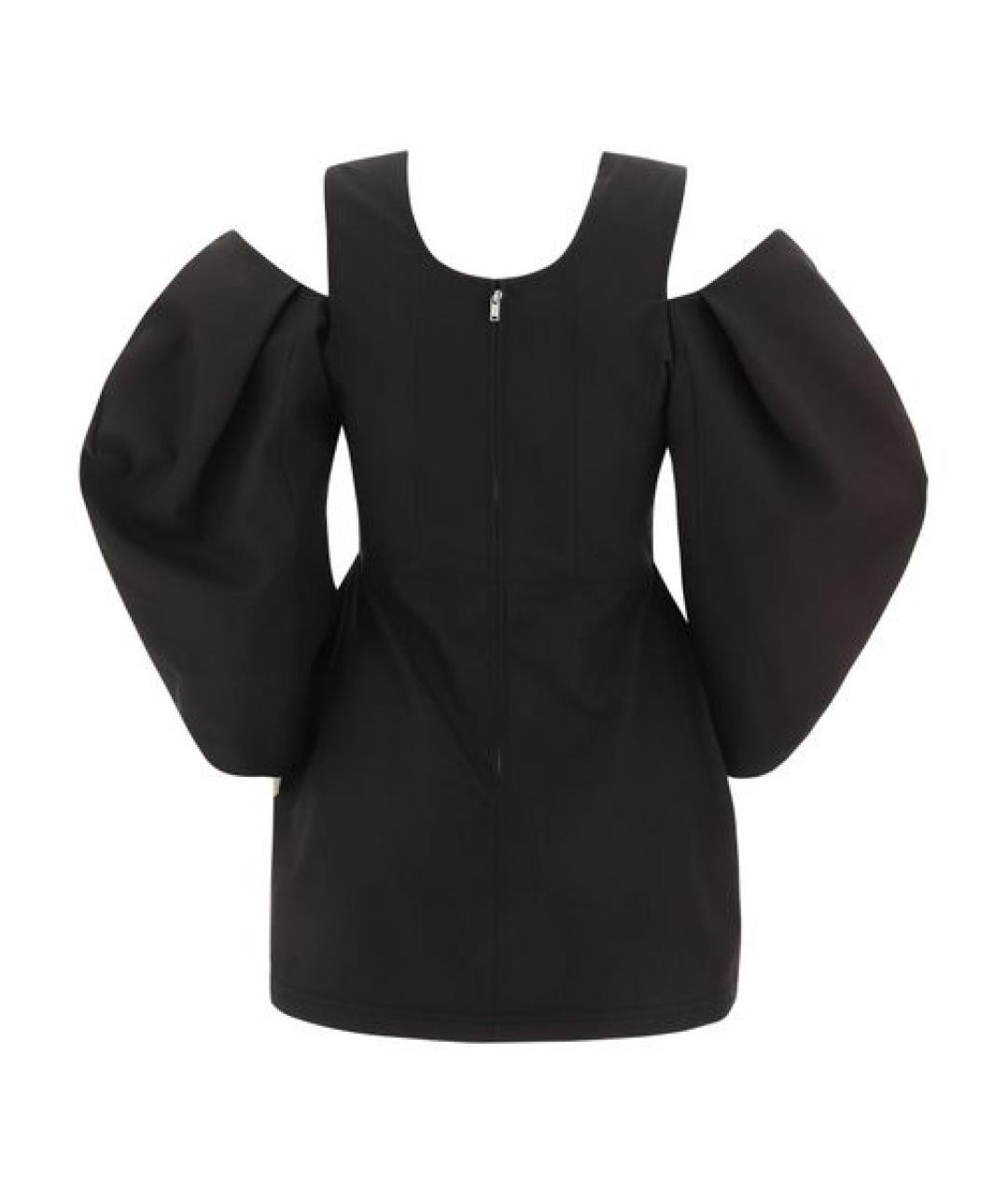 JIL SANDER Черная полиэстеровая блузы, фото 2
