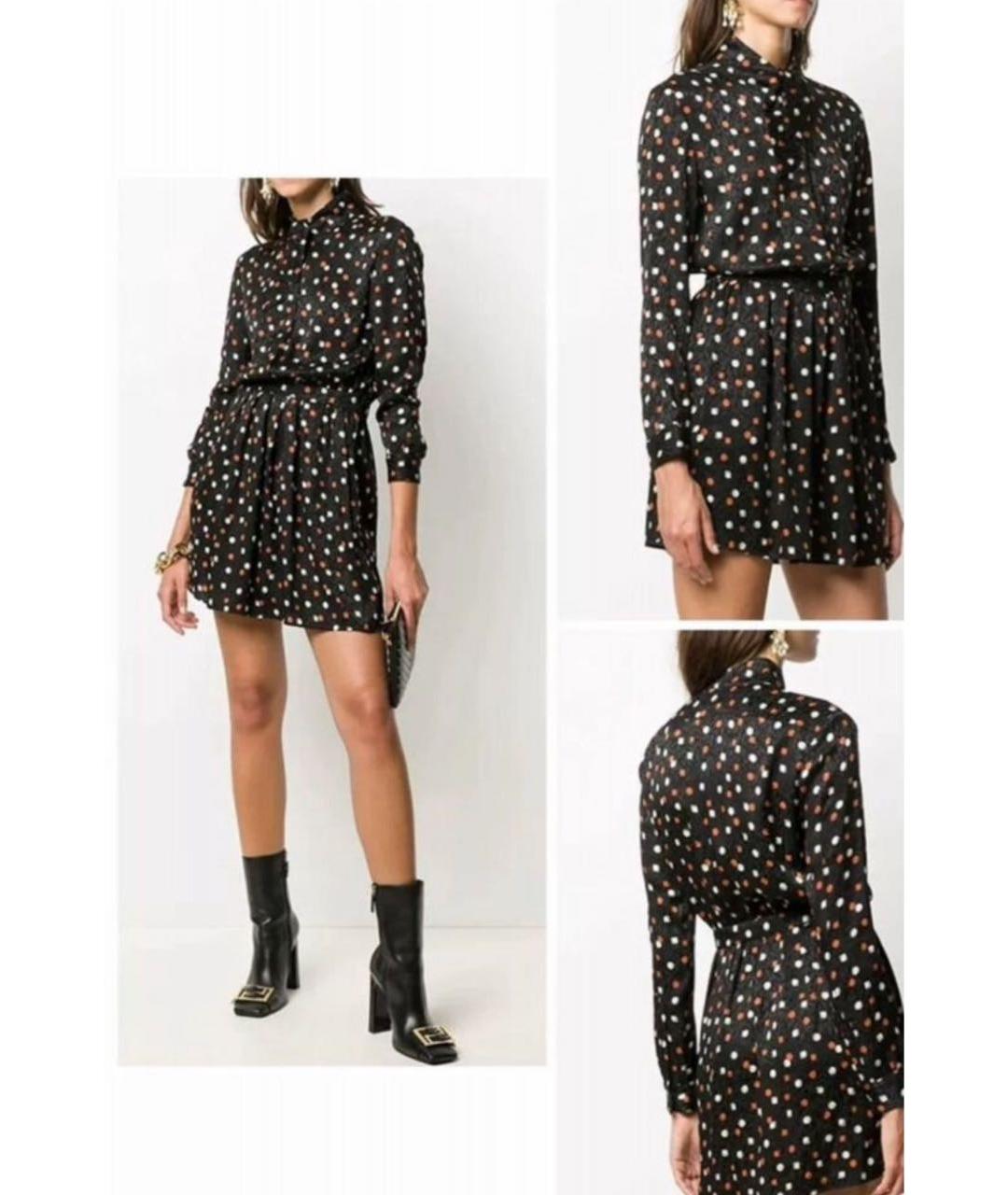 SAINT LAURENT Черное шелковое коктейльное платье, фото 5