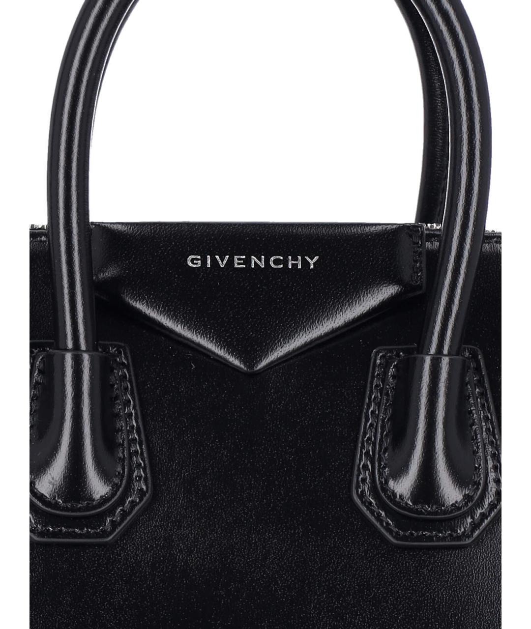 GIVENCHY Черная кожаная сумка тоут, фото 2