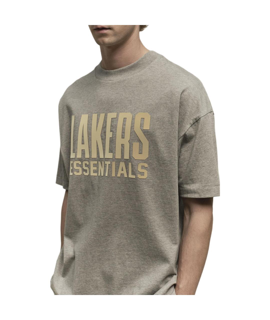 FEAR OF GOD ESSENTIALS Серая хлопковая футболка, фото 5