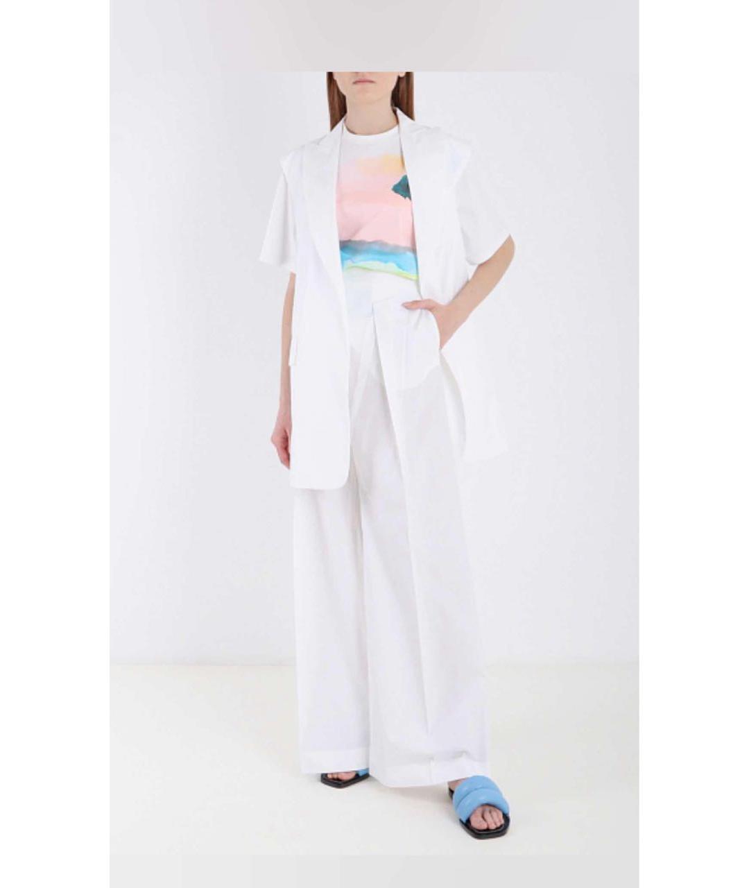 SPORTMAX Белый хлопковый жилет, фото 5