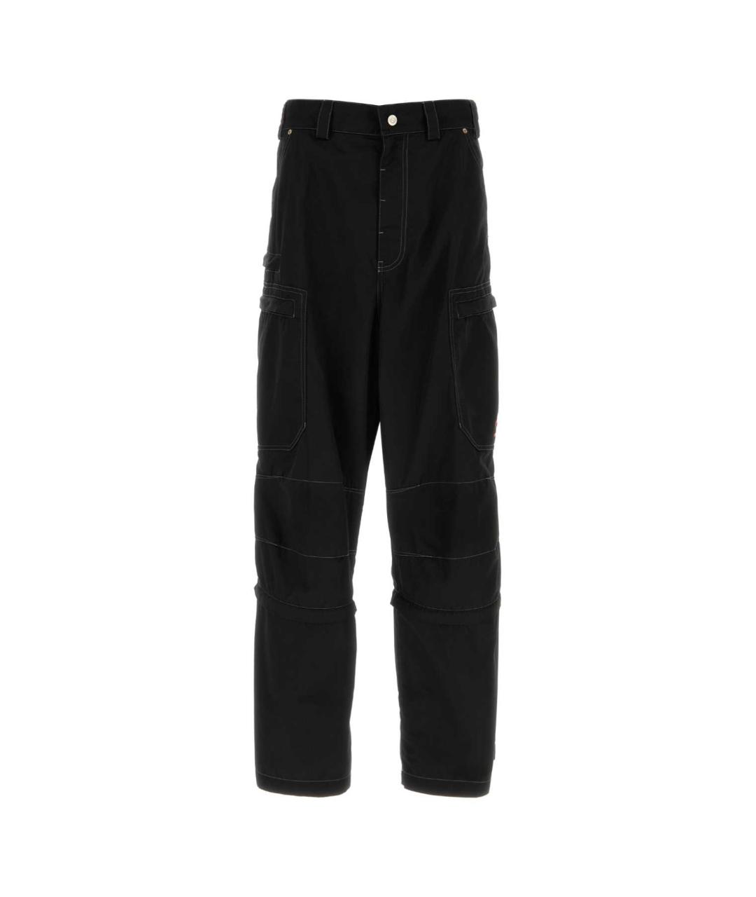 BALENCIAGA Черные хлопковые повседневные брюки, фото 1