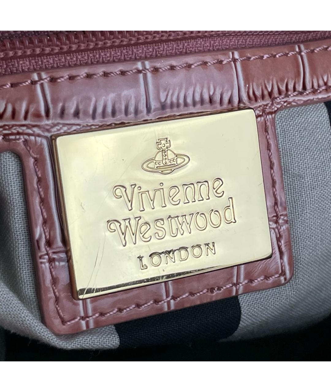 VIVIENNE WESTWOOD Бежевая сумка с короткими ручками из искусственной кожи, фото 7