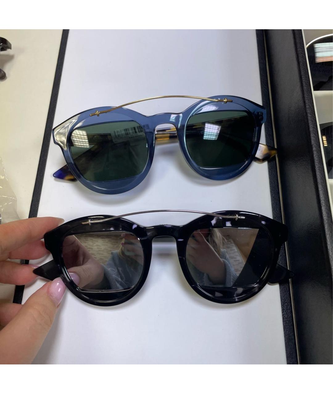CHRISTIAN DIOR Синие пластиковые солнцезащитные очки, фото 5