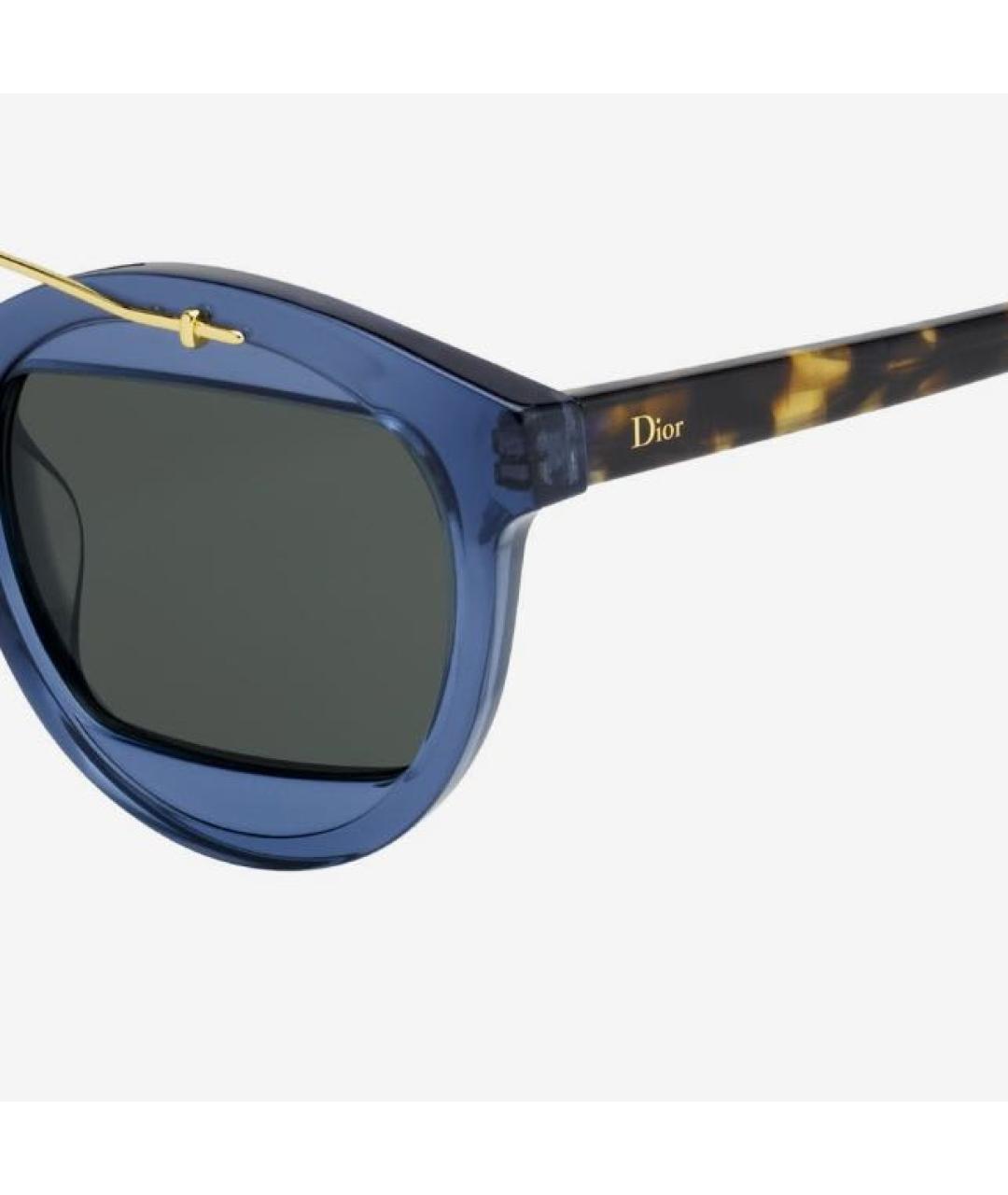 CHRISTIAN DIOR Синие пластиковые солнцезащитные очки, фото 2