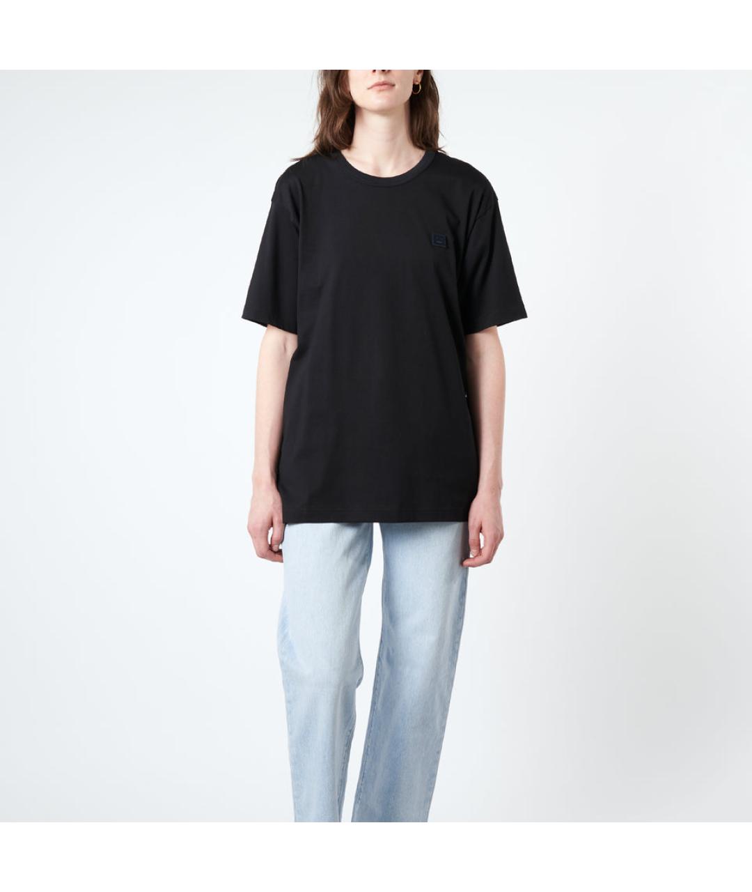 ACNE STUDIOS Черная хлопковая футболка, фото 4