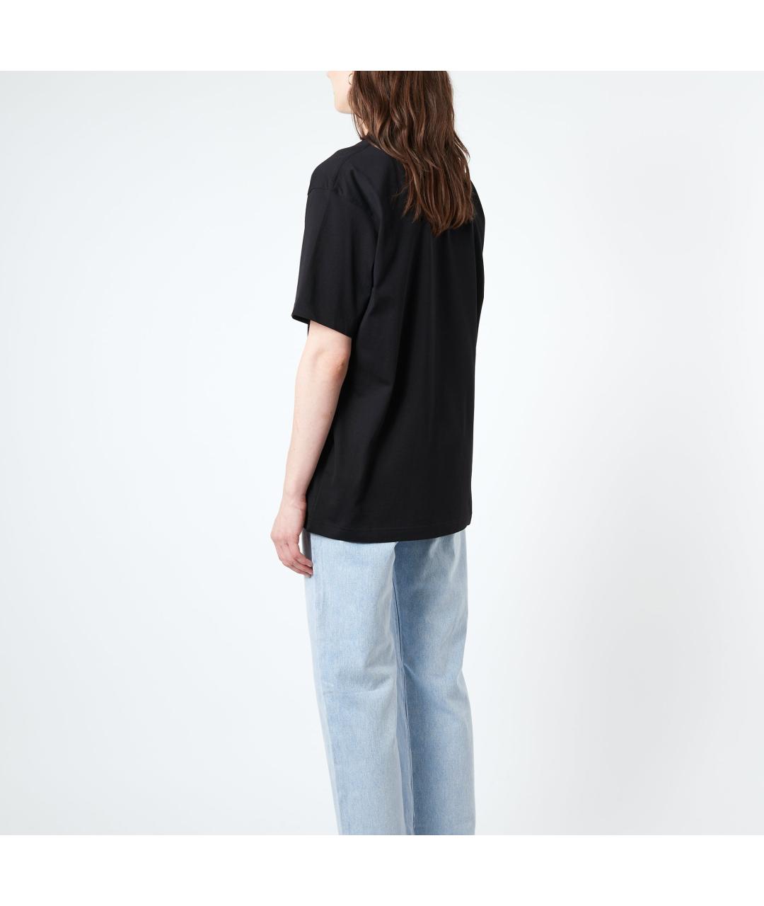 ACNE STUDIOS Черная хлопковая футболка, фото 6