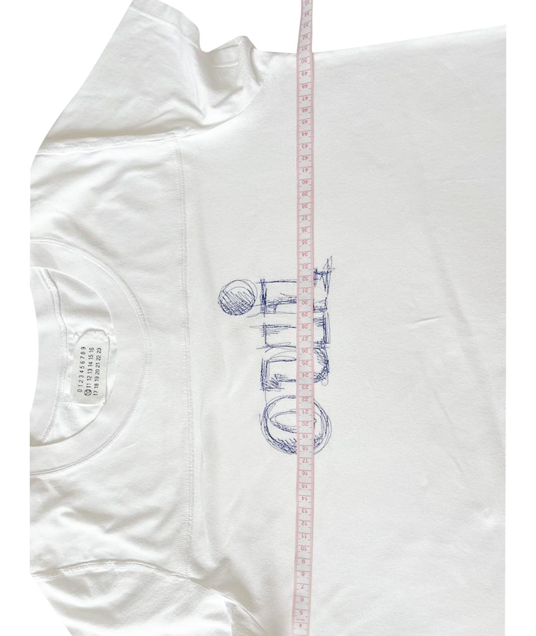 MAISON MARGIELA Белая хлопковая футболка, фото 8