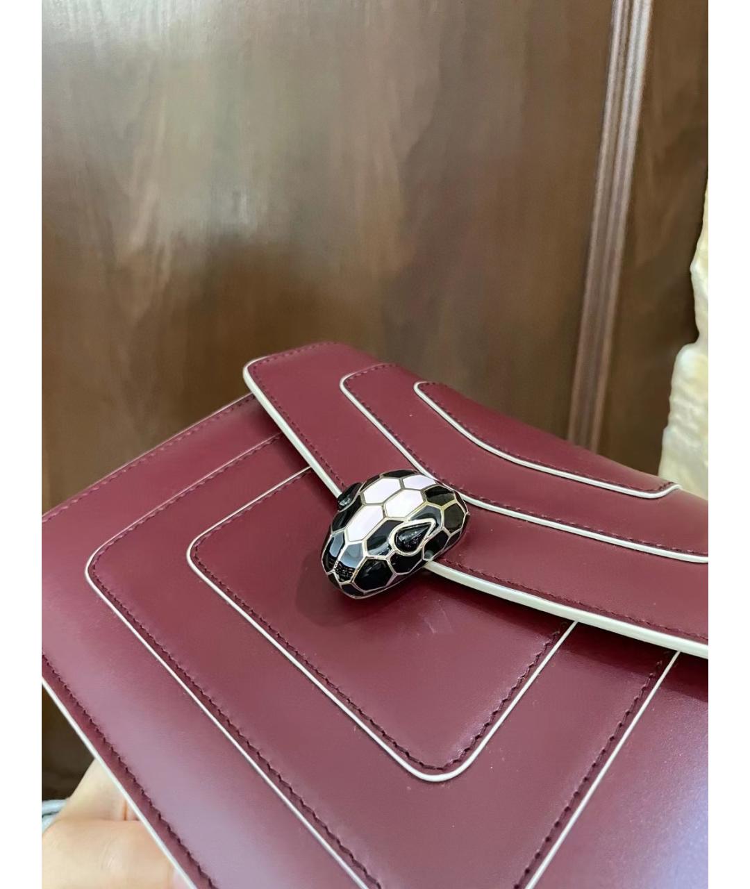 BVLGARI Красная кожаная сумка через плечо, фото 7