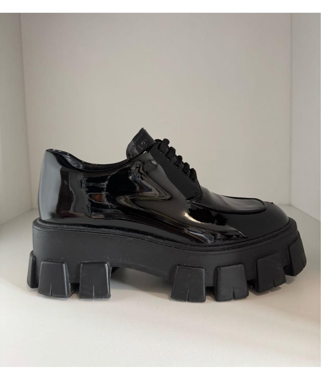 PRADA Черные брогги и оксфорды из лакированной кожи, фото 8