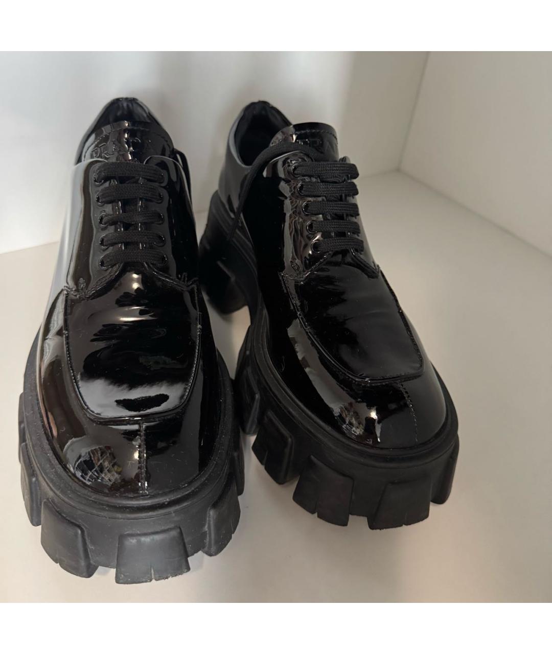 PRADA Черные брогги и оксфорды из лакированной кожи, фото 7