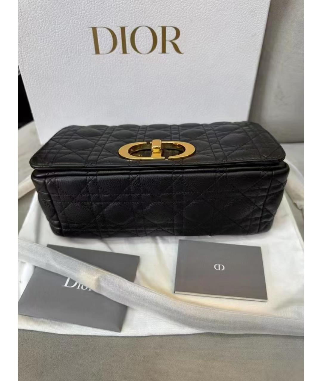 CHRISTIAN DIOR Черная кожаная сумка через плечо, фото 5