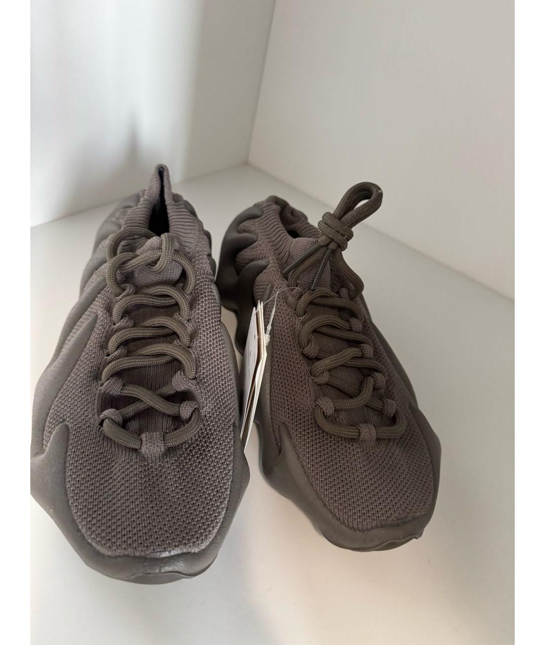 ADIDAS YEEZY Коричневые текстильные кроссовки, фото 5