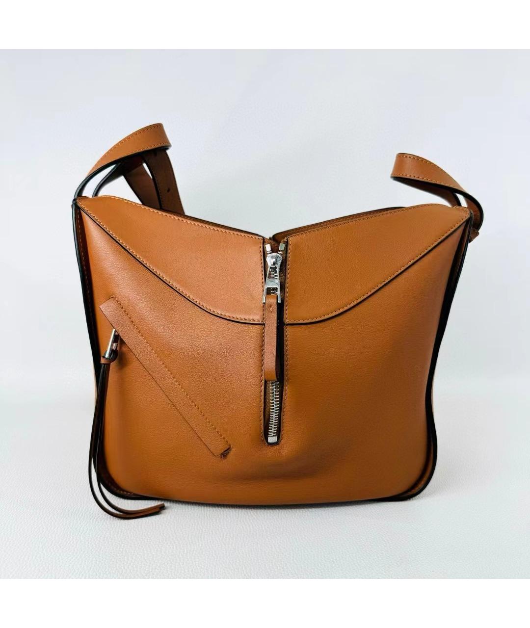 LOEWE Коричневая кожаная сумка через плечо, фото 7