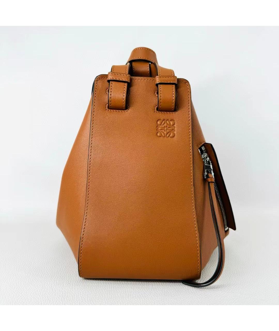 LOEWE Коричневая кожаная сумка через плечо, фото 3