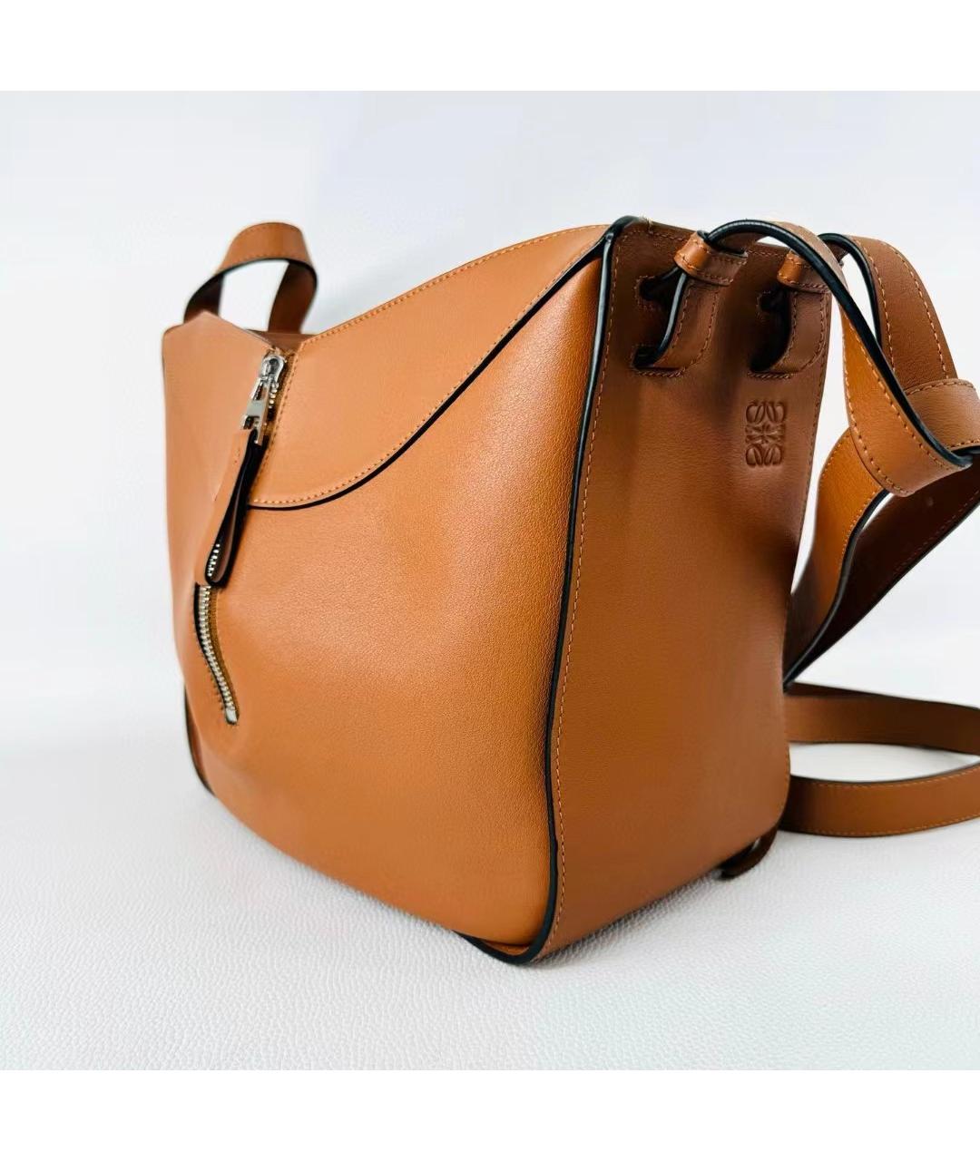 LOEWE Коричневая кожаная сумка через плечо, фото 5