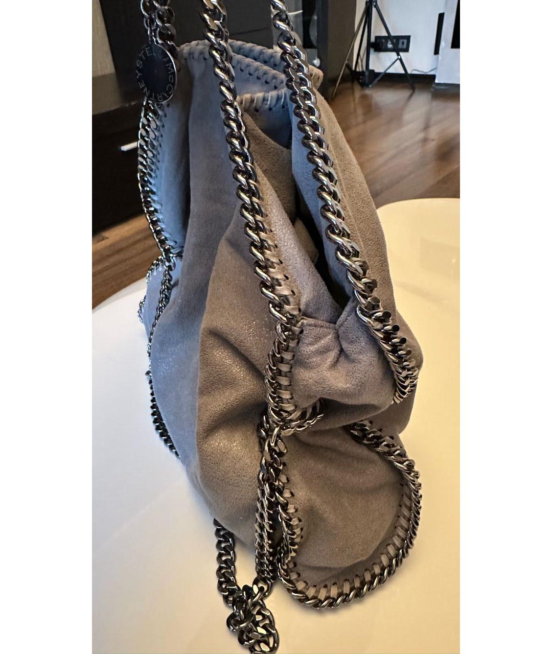 STELLA MCCARTNEY Серая тканевая сумка тоут, фото 2
