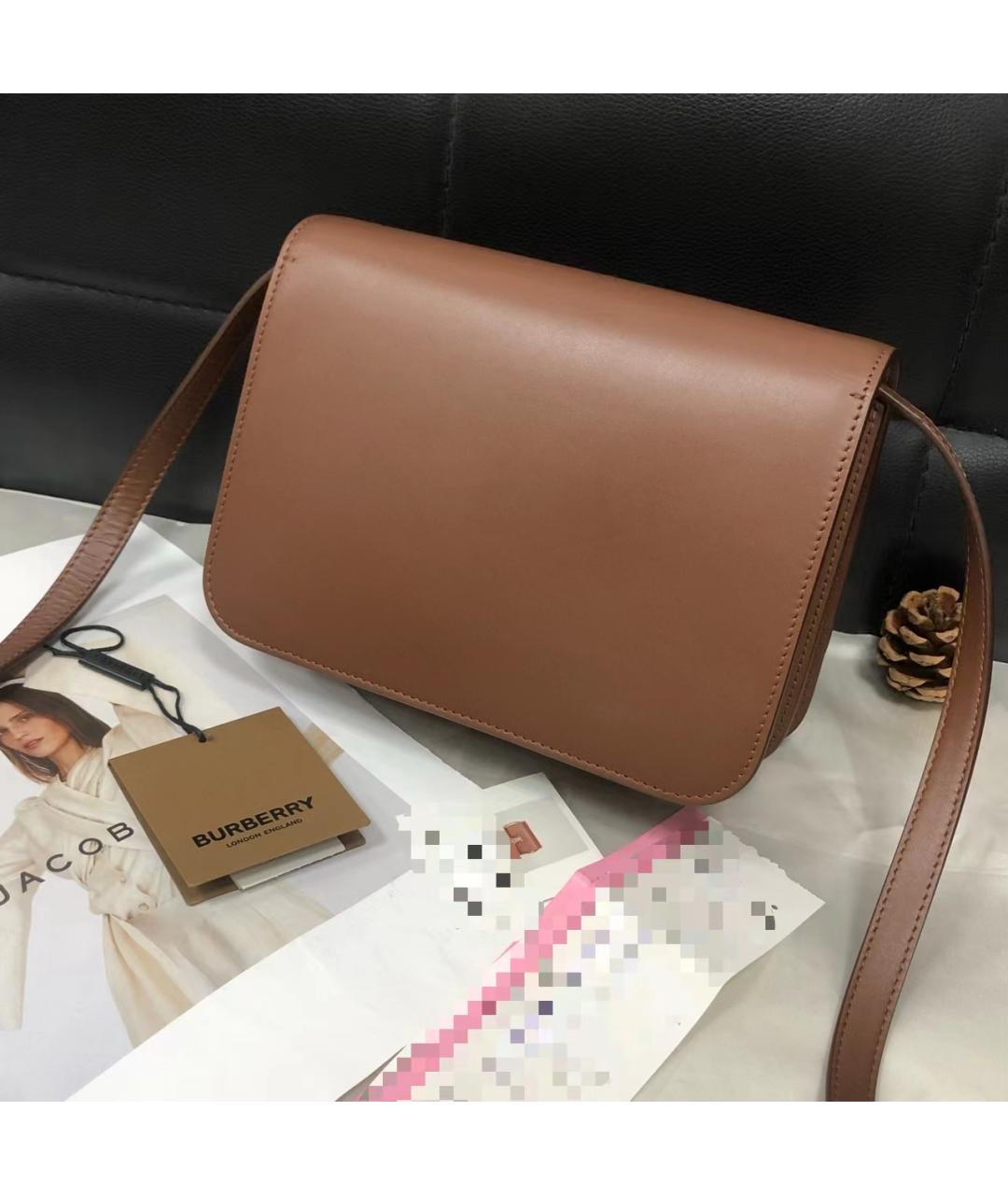 BURBERRY Коричневая кожаная сумка через плечо, фото 3