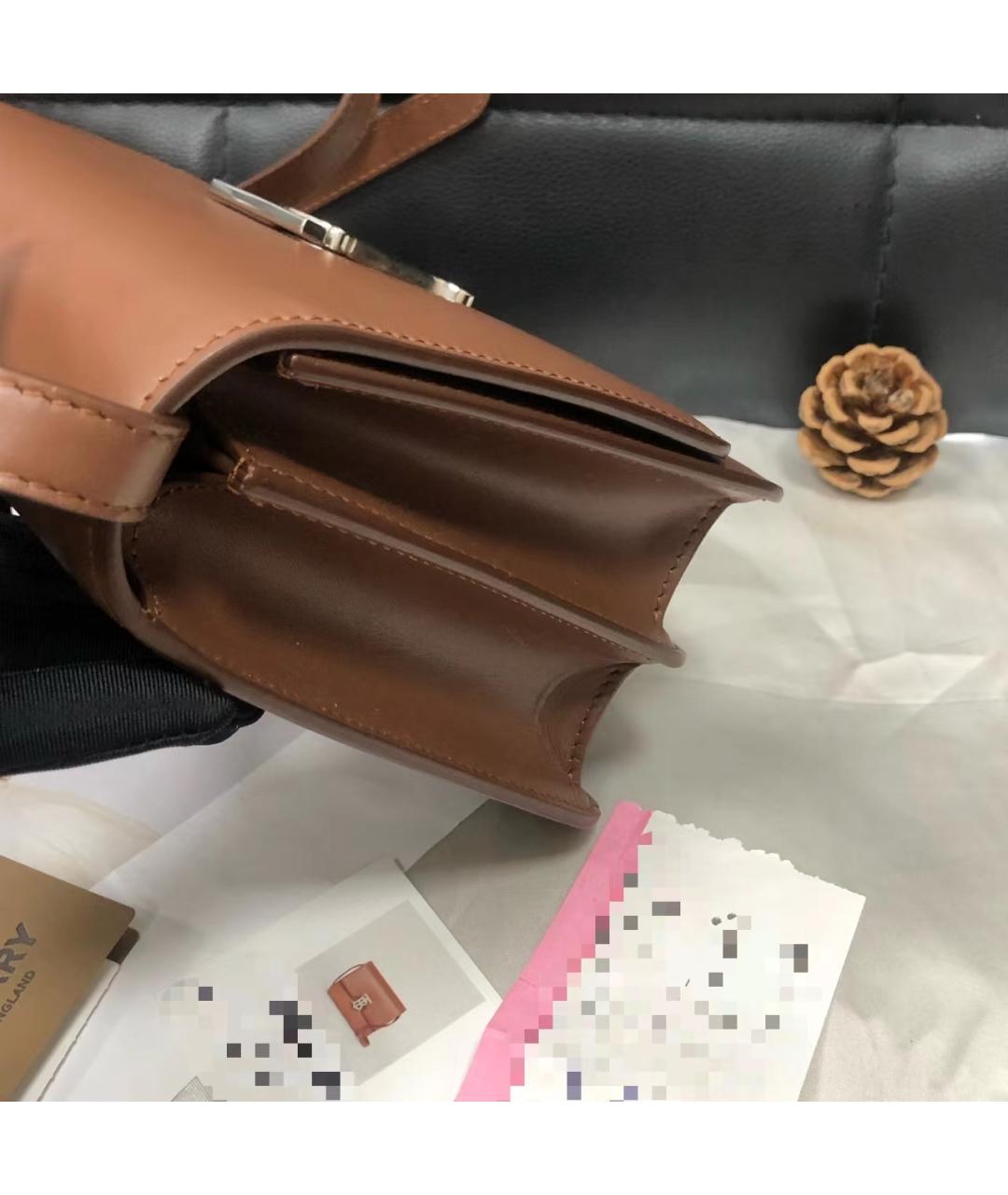 BURBERRY Коричневая кожаная сумка через плечо, фото 5