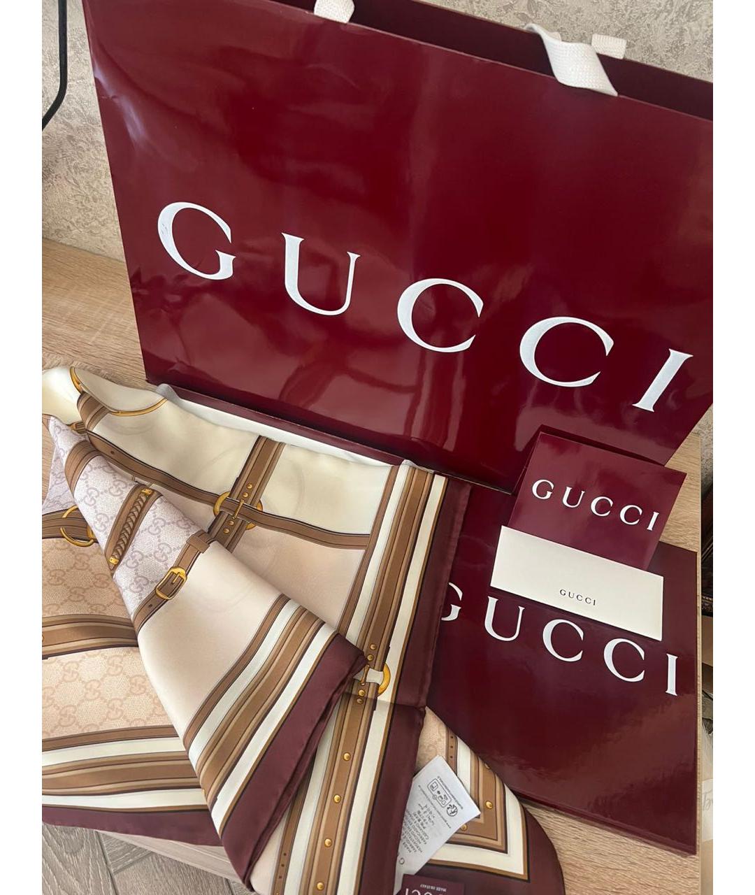 GUCCI Шелковый платок, фото 7