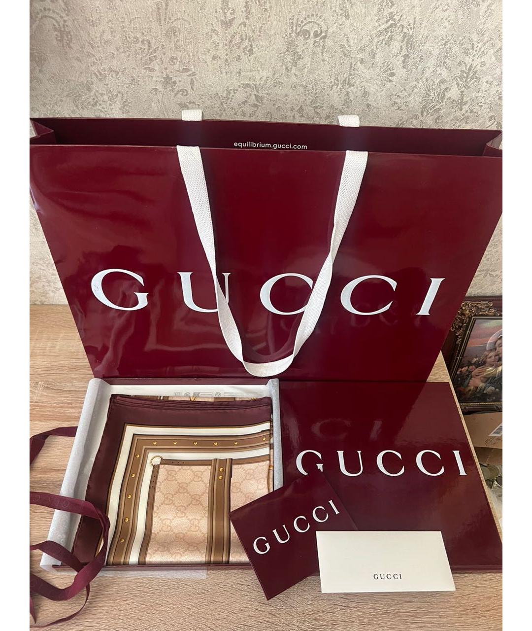 GUCCI Шелковый платок, фото 6