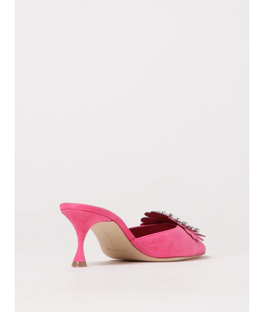MANOLO BLAHNIK Розовые мюли, фото 3