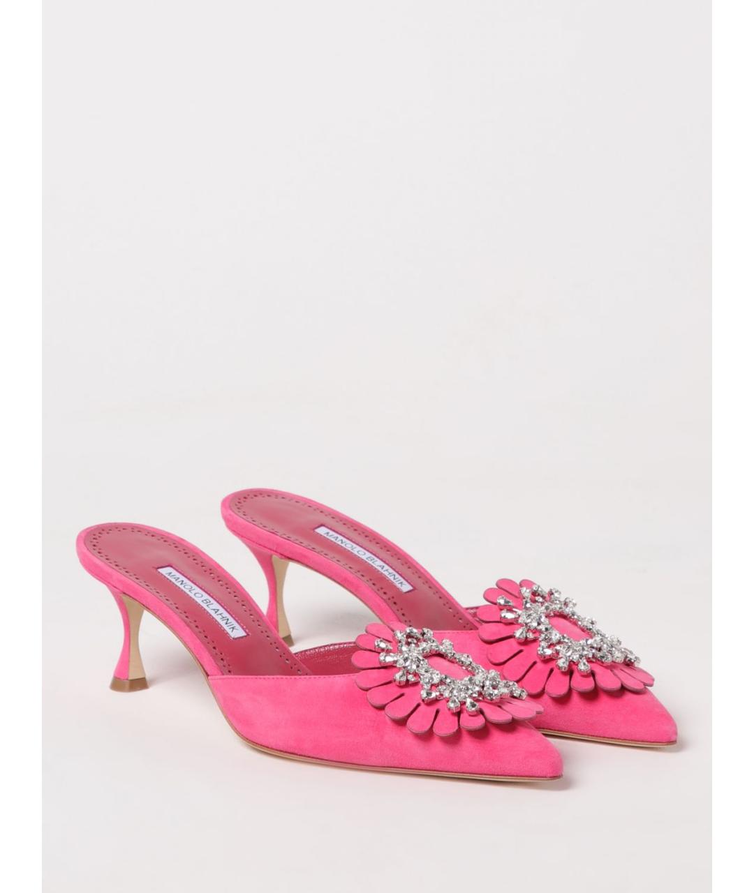 MANOLO BLAHNIK Розовые мюли, фото 2