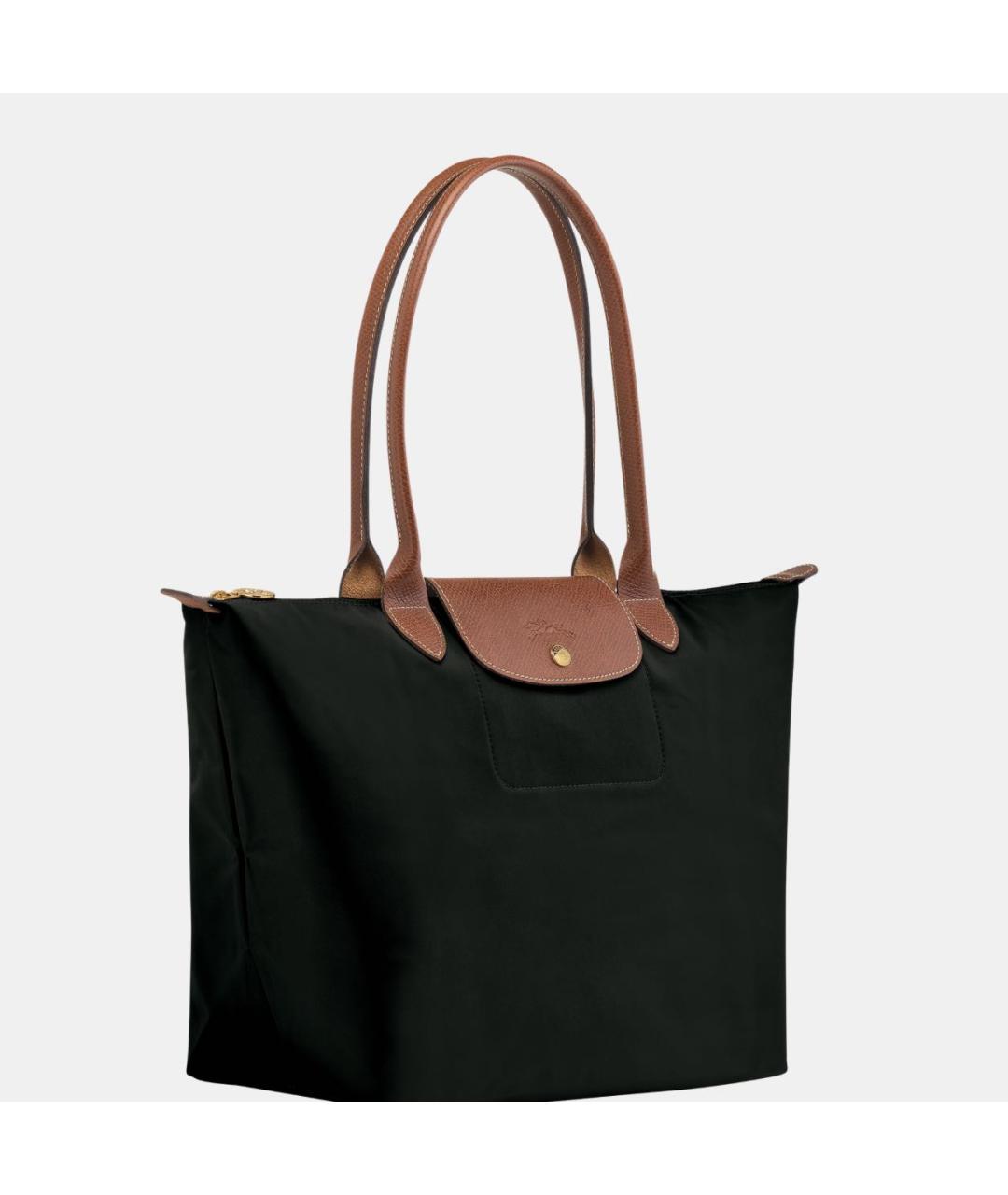 LONGCHAMP Черная синтетическая сумка тоут, фото 2