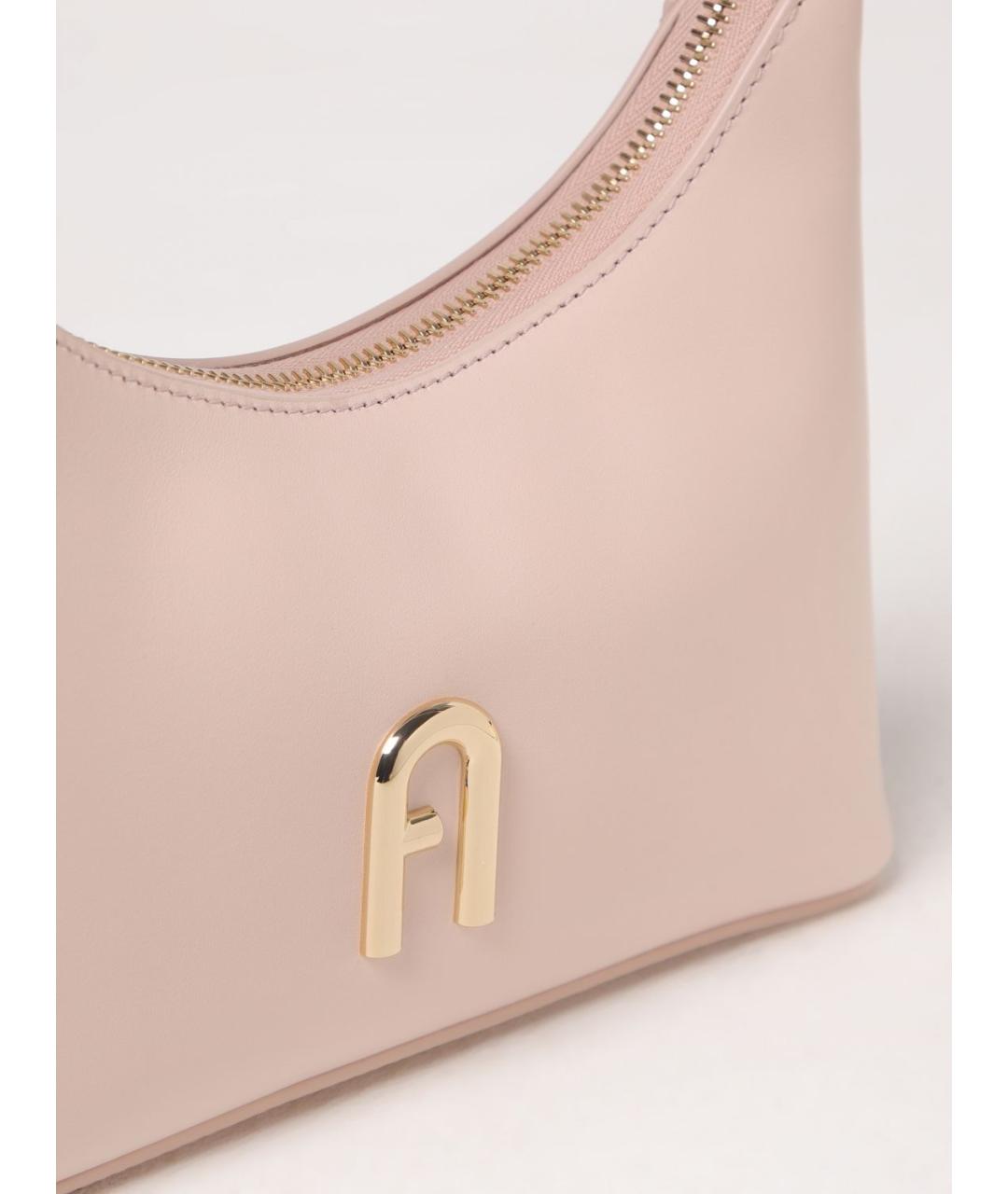 FURLA Розовая кожаная сумка через плечо, фото 3