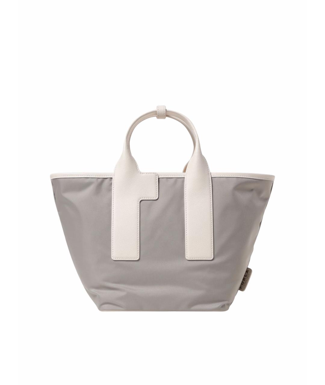 FURLA Серая синтетическая сумка тоут, фото 1