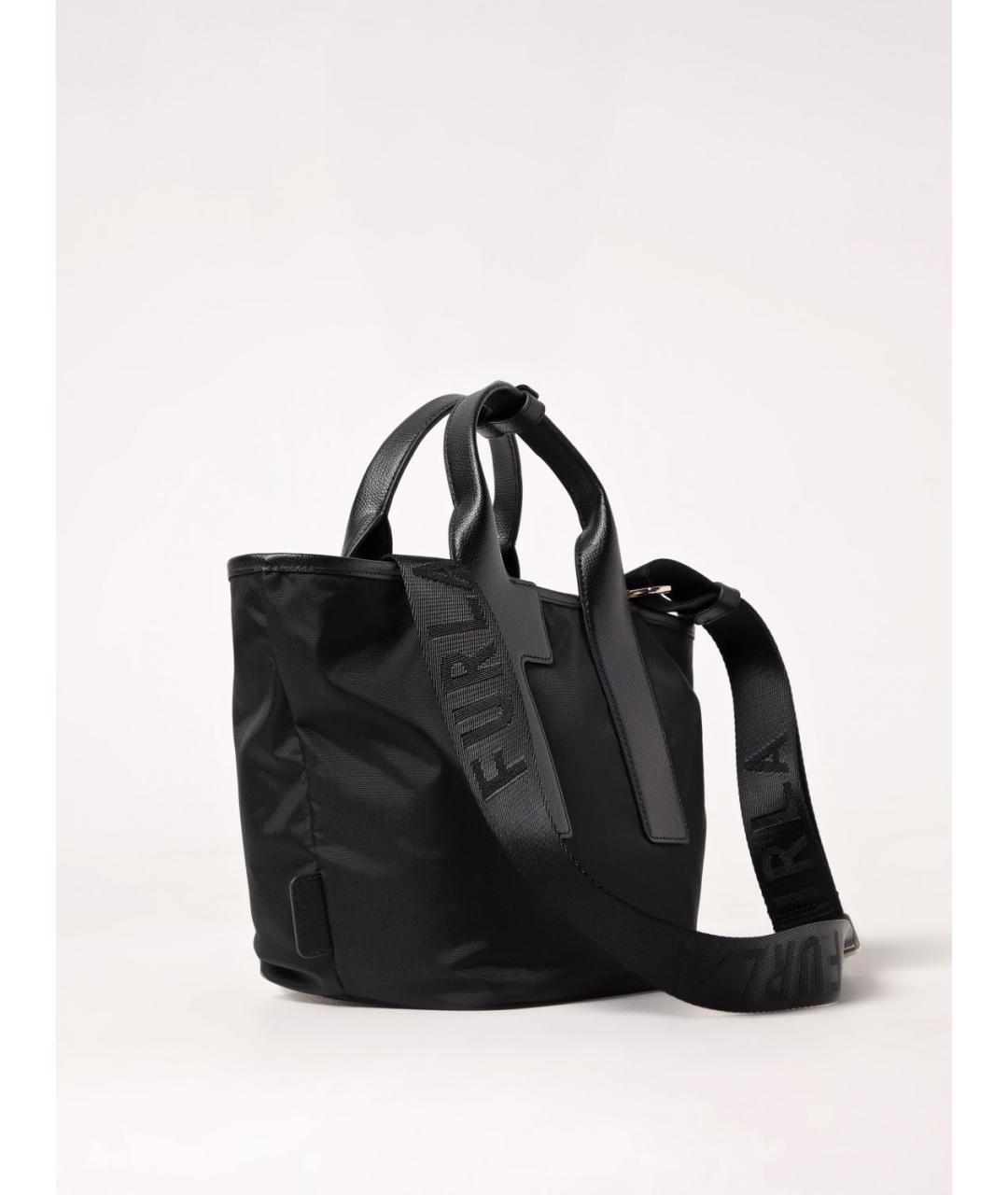 FURLA Черная синтетическая сумка тоут, фото 2