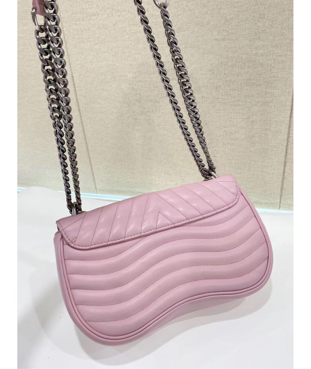 LOUIS VUITTON Розовая кожаная сумка через плечо, фото 7