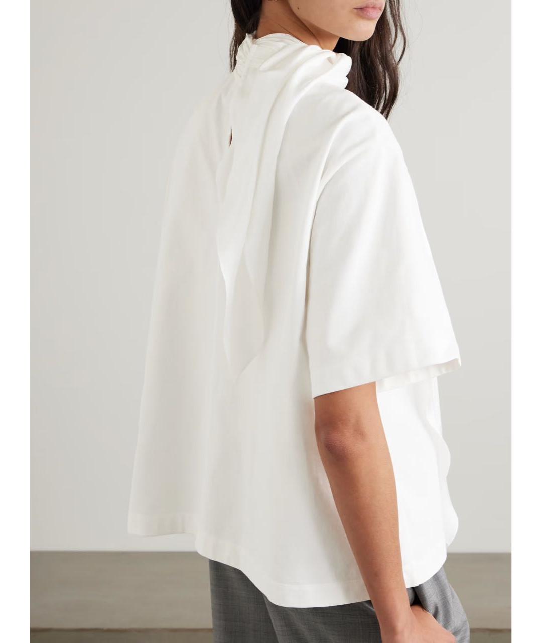 Carven Белая хлопковая футболка, фото 6