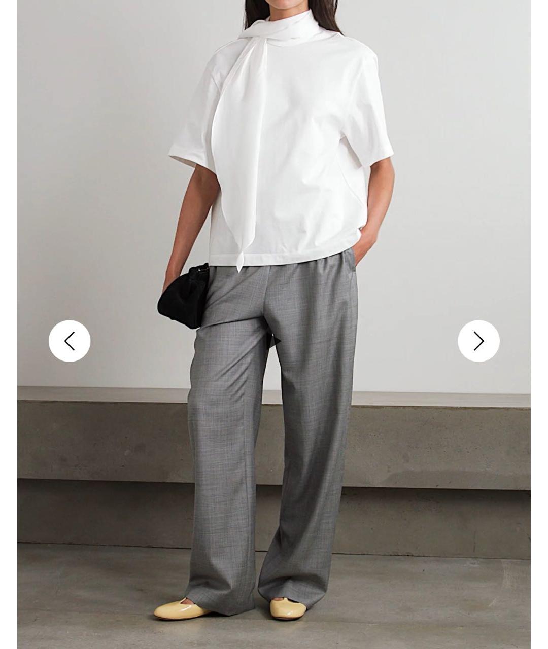 Carven Белая хлопковая футболка, фото 8