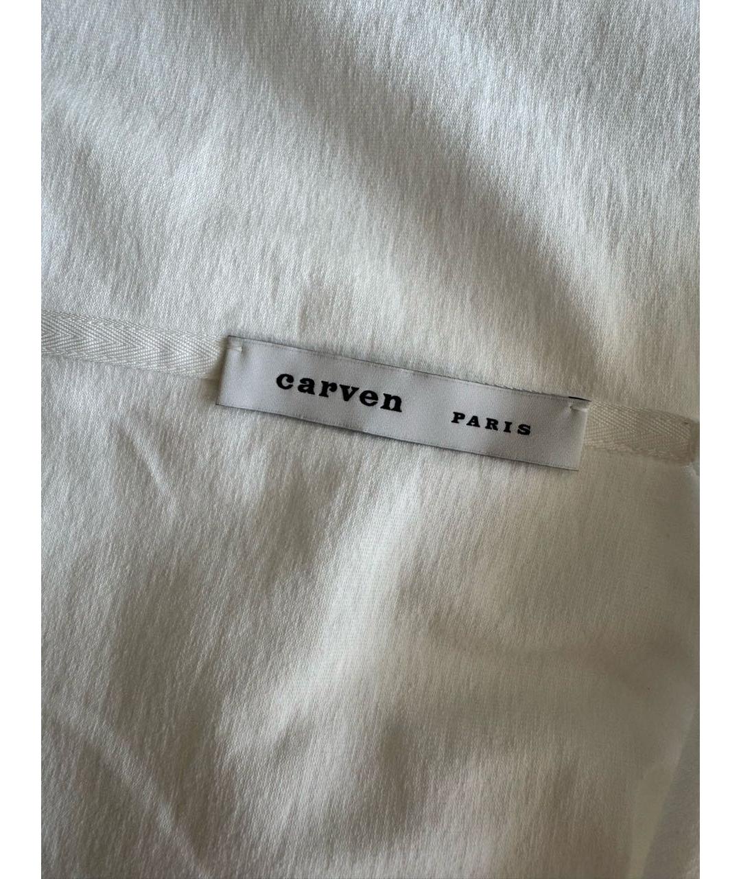 Carven Белая хлопковая футболка, фото 4