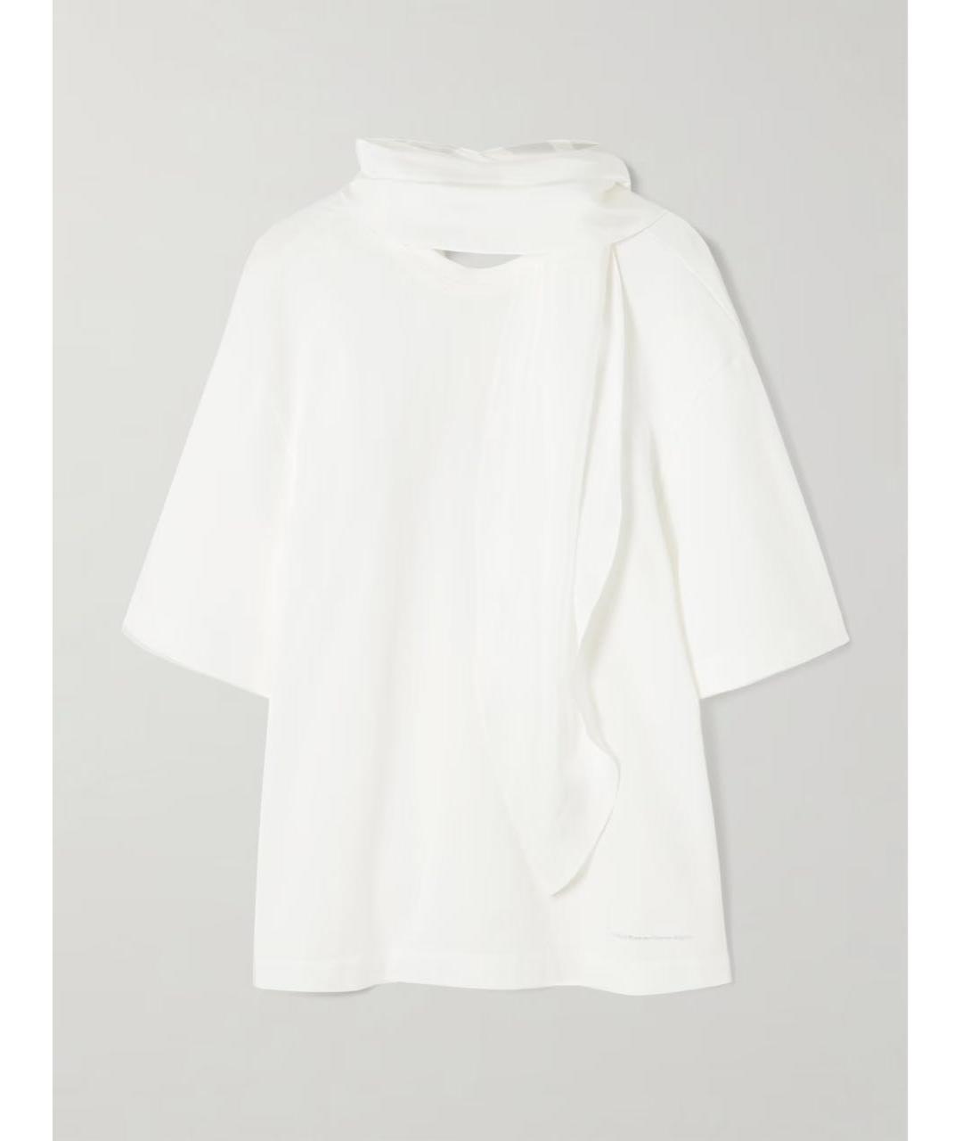 Carven Белая хлопковая футболка, фото 9