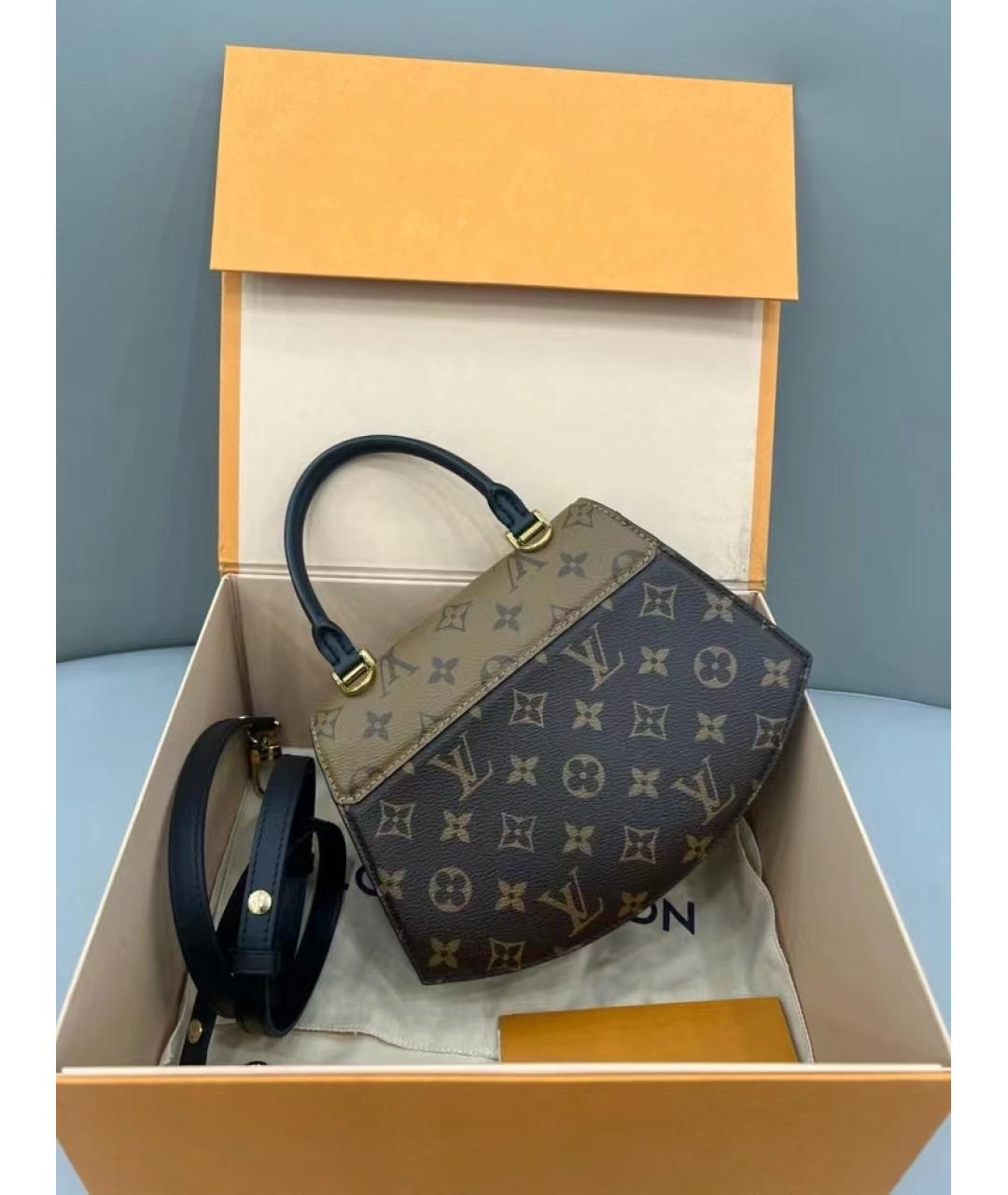 LOUIS VUITTON Коричневая сумка с короткими ручками, фото 3