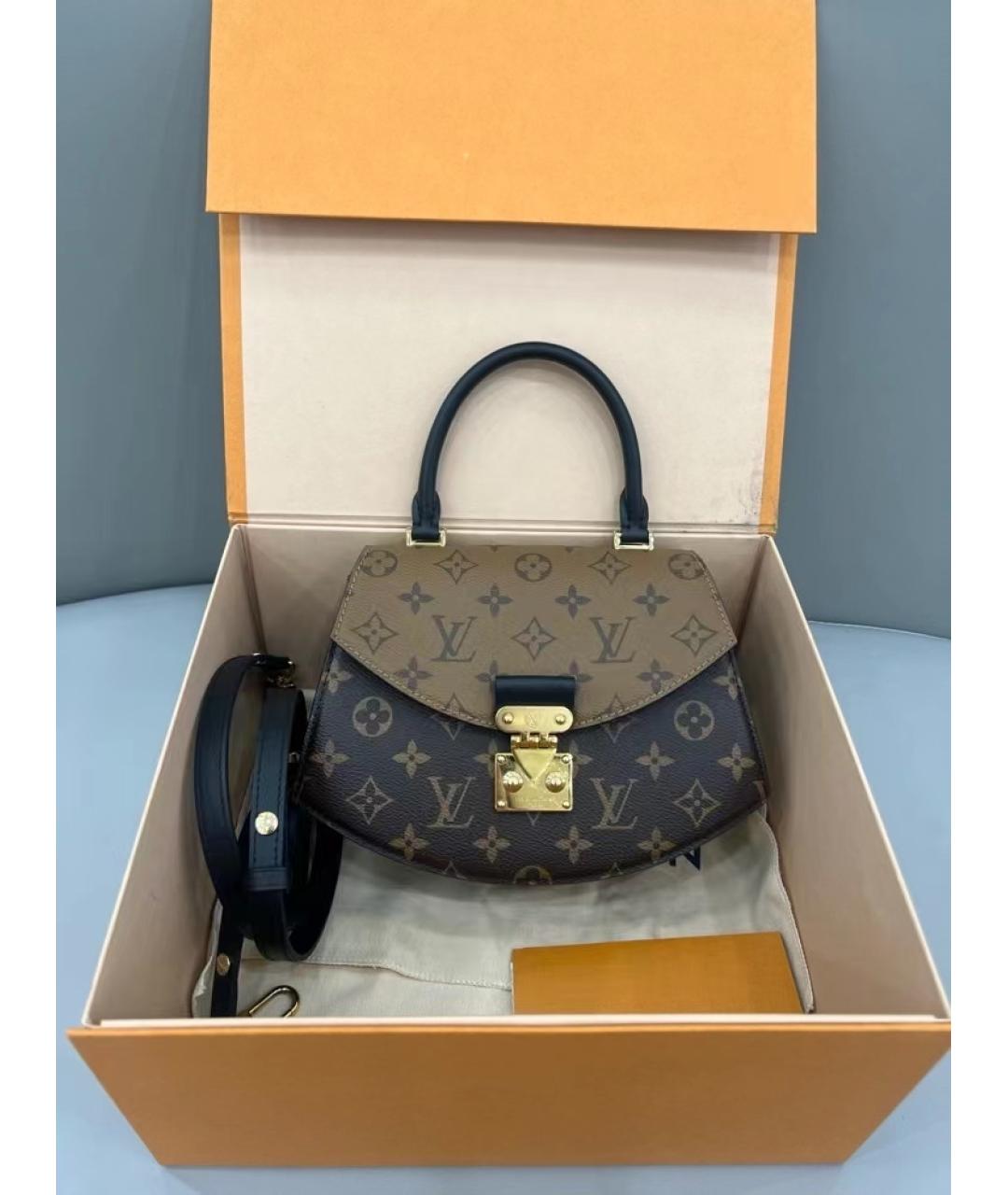 LOUIS VUITTON Коричневая сумка с короткими ручками, фото 2