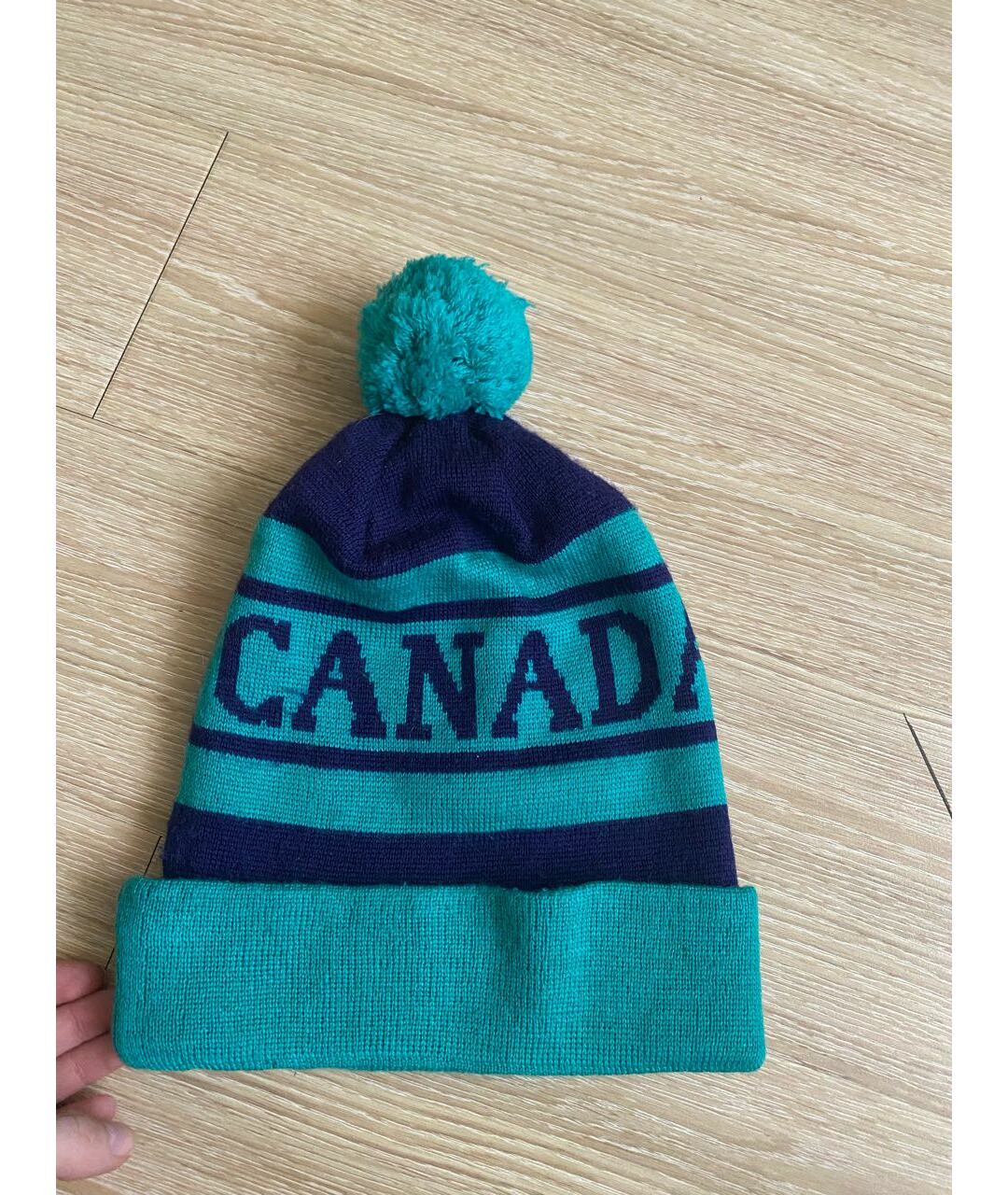 CANADA GOOSE Зеленая шерстяная шапка, фото 6