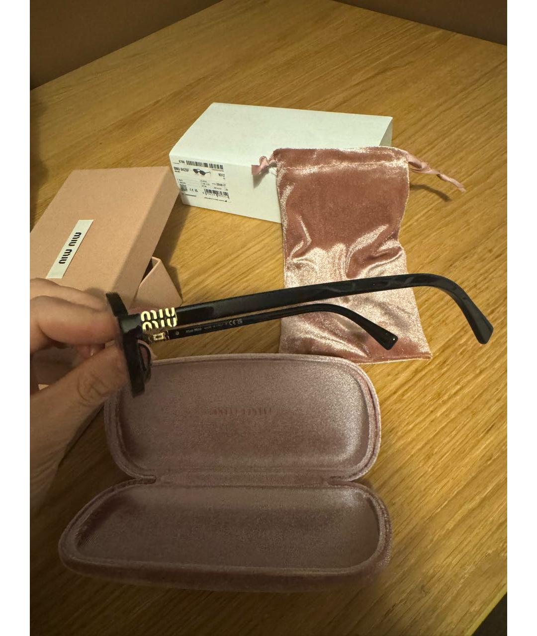 MIU MIU Черные солнцезащитные очки, фото 4