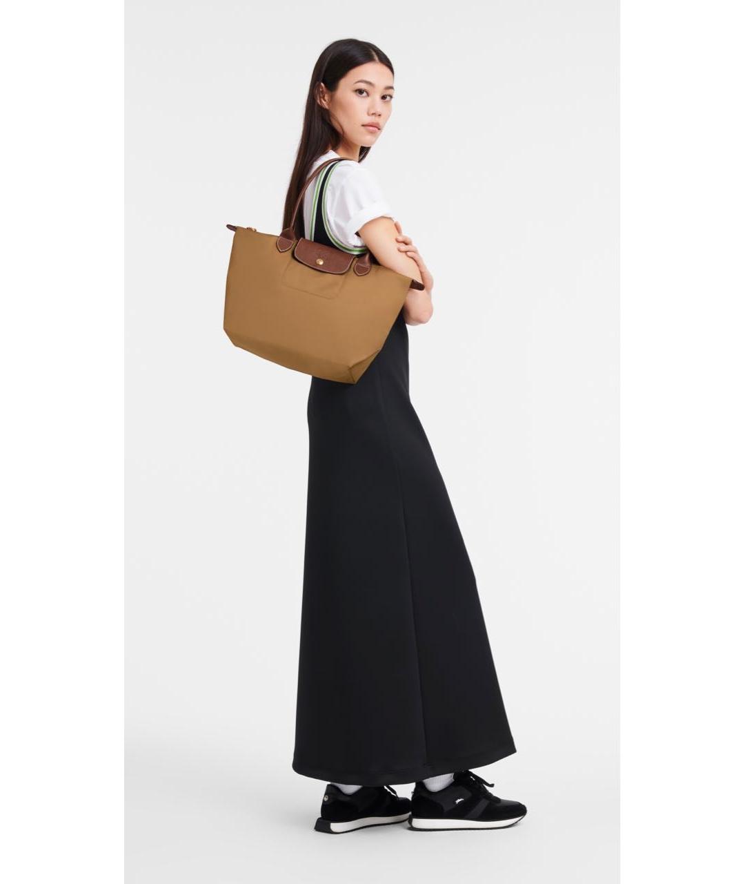 LONGCHAMP Коричневая синтетическая сумка тоут, фото 7