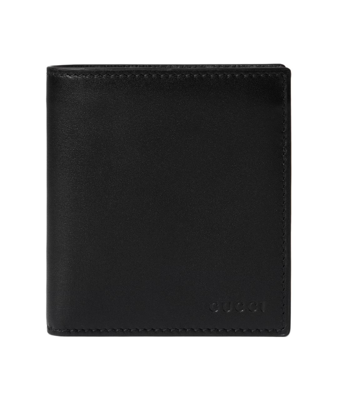 GUCCI Черный кожаный кошелек, фото 1