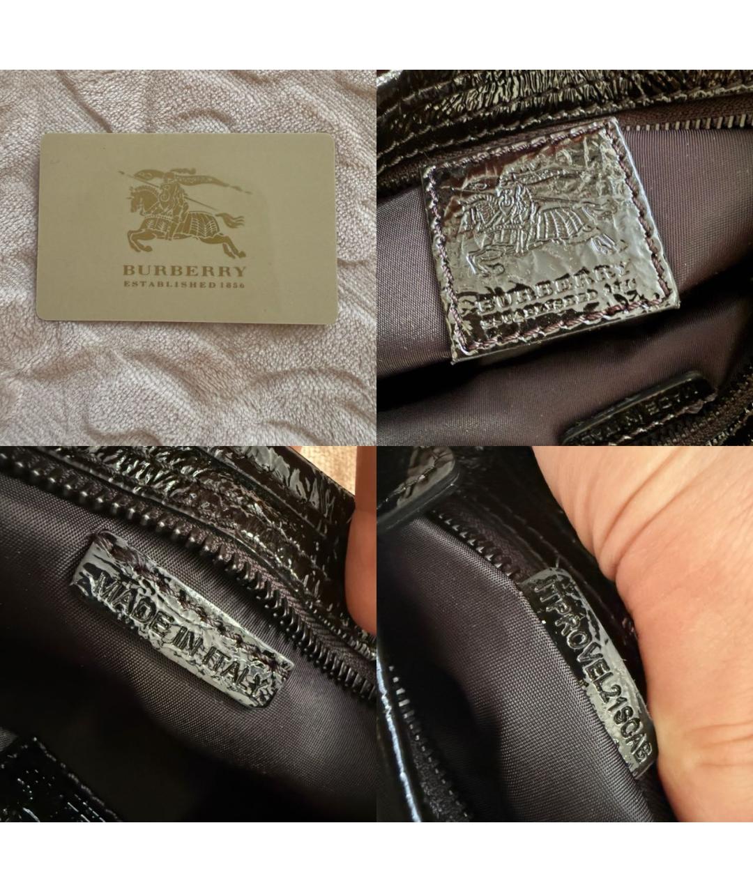 BURBERRY Черная сумка с короткими ручками, фото 8