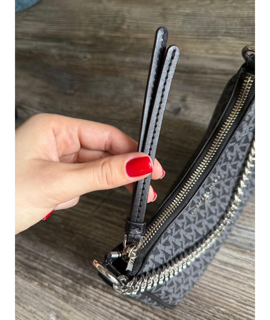 MICHAEL KORS Черная сумка через плечо из искусственной кожи, фото 4